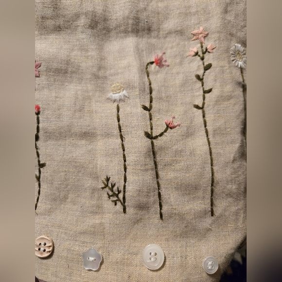 Vintage Carol Anderson Linen Top With Button Up Back Size Small/Medium - Picture 2 of 13